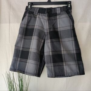Burnside Boys Shorts, Black and Gray Plaid, Size 10💰
